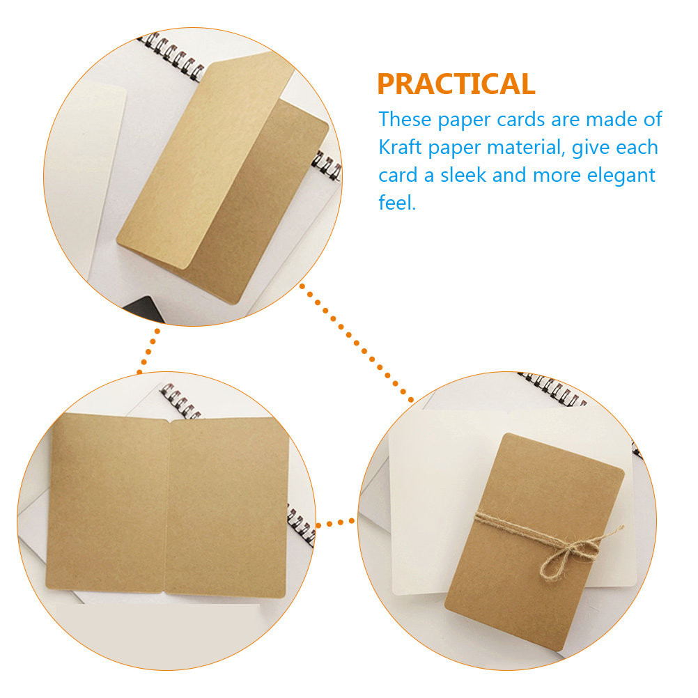 20Pcs Rustic Blank Cards Kraft - Papercraft Supply Invitation recension och pris