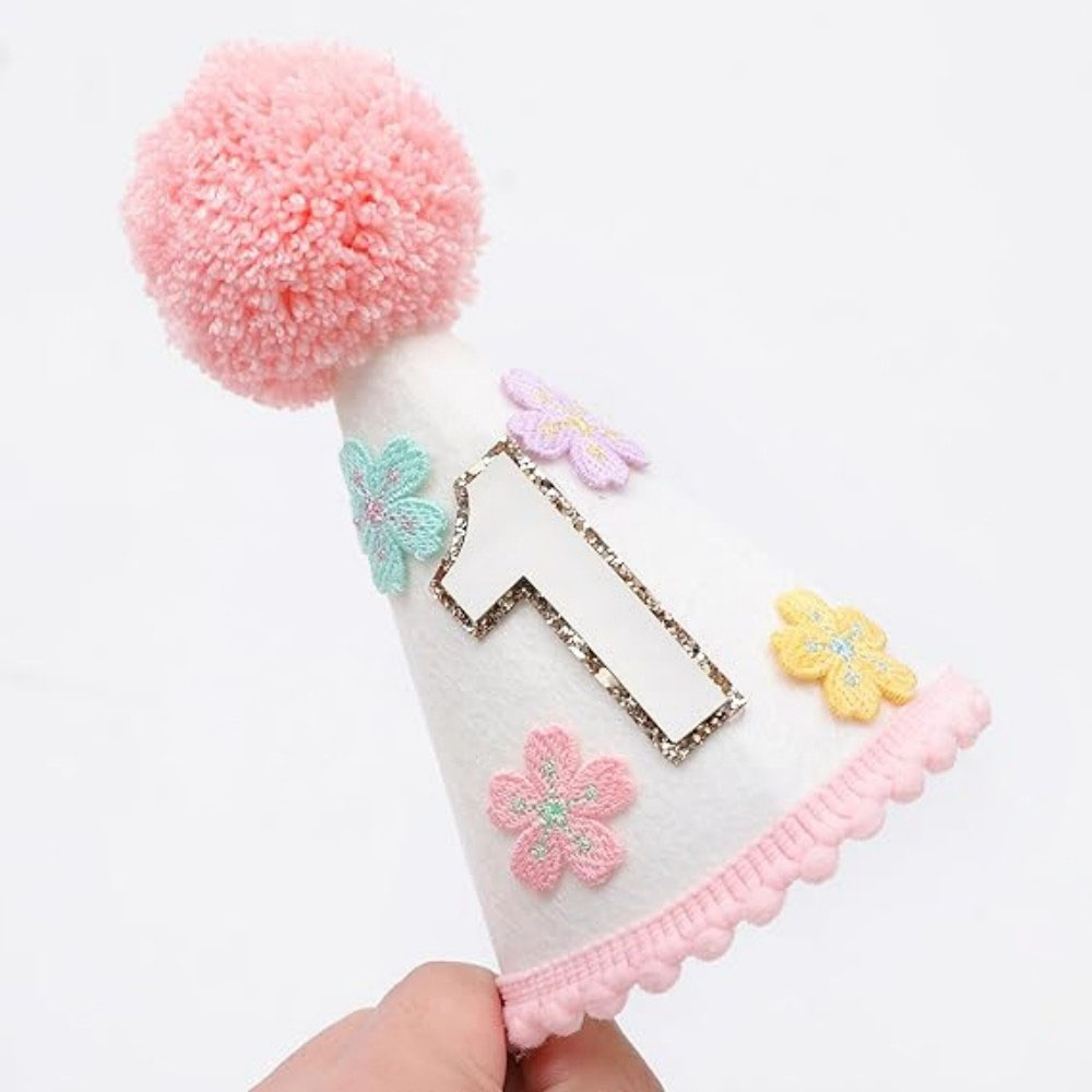 Colorful Floral Cone-Shaped Bi - Party Hat Cone recension och pris