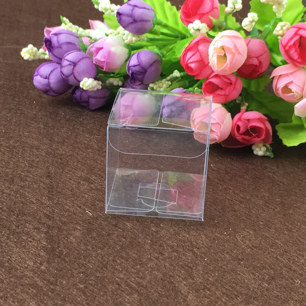 50pcs 9*9*9cm clear plastic pv - Event Party Box recension och pris