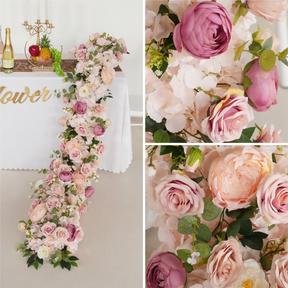 Uflower 200cm Pink Rose Hydran - Flower Wall Panel recension och pris
