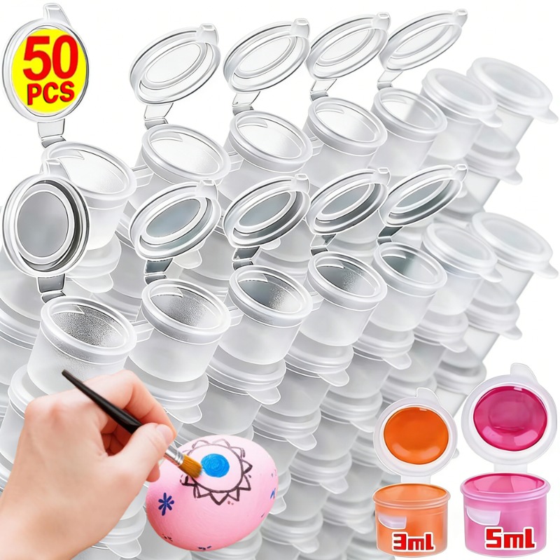 10/30/50PCS Empty Paint Pots M - Plastic Cup 50Pcs recension och pris