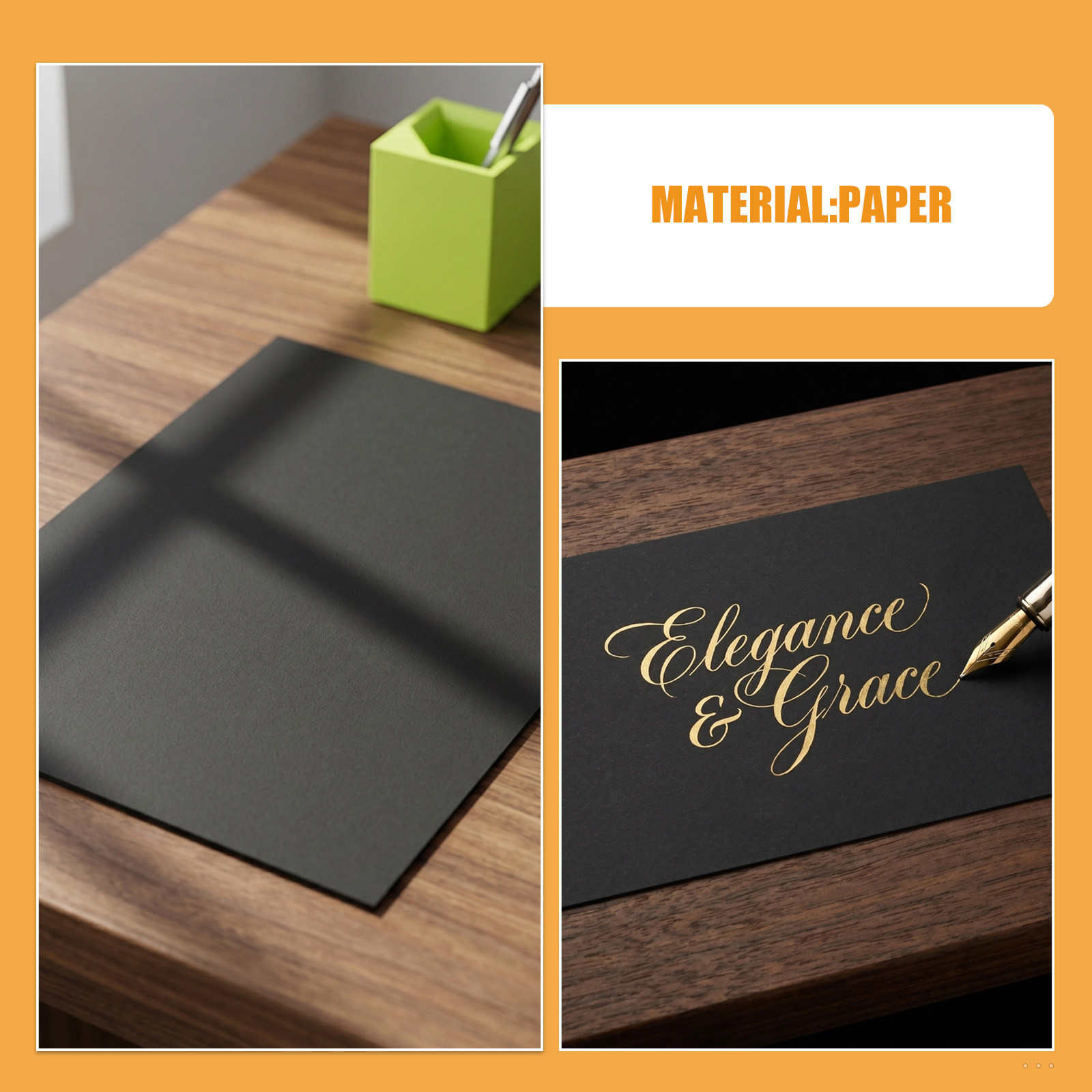 60Pcs Black Cardstock Thick He - Papercraft Supply Invitation recension och pris