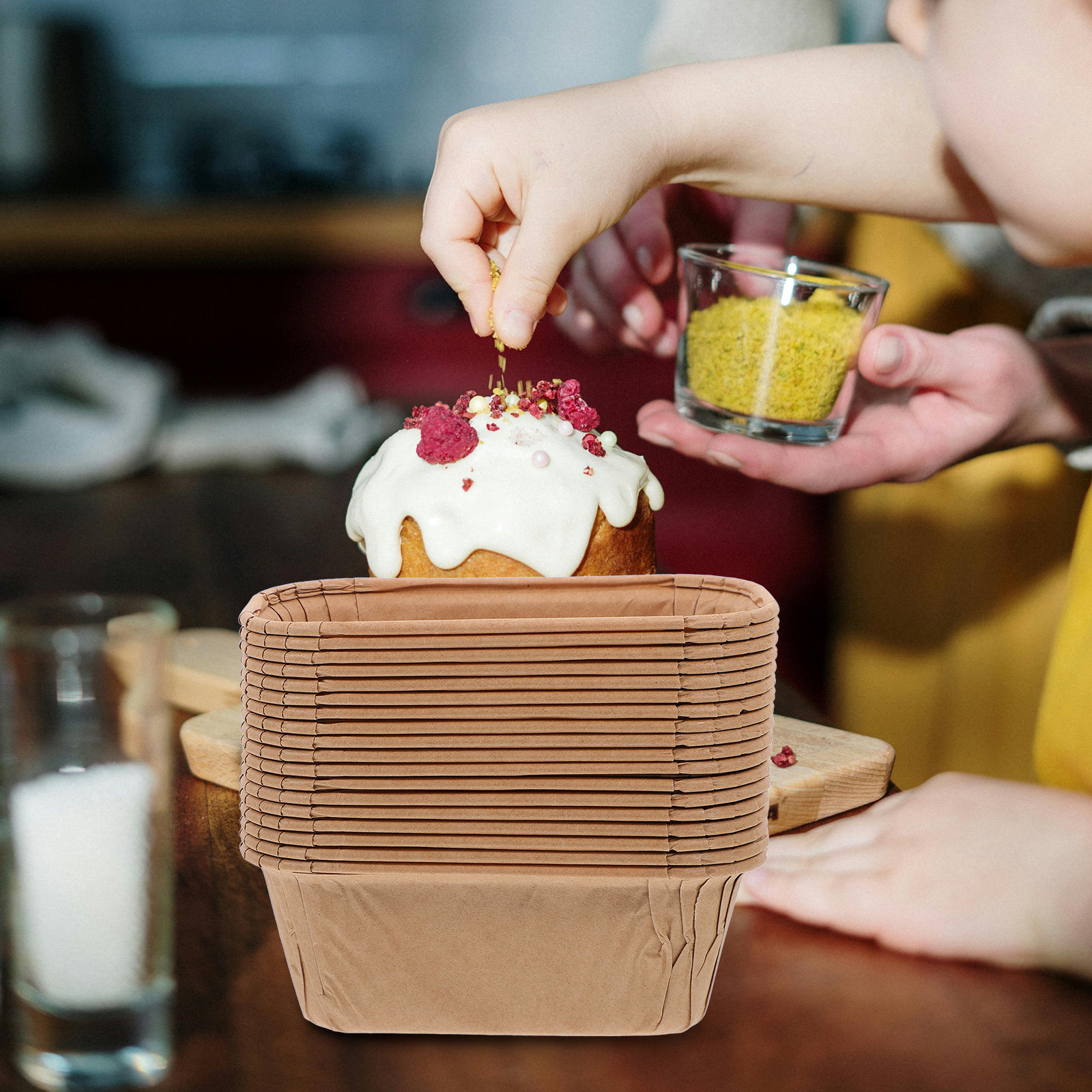 50Pcs Paper Baking Cups Rustic - Plastic Cup 50Pcs recension och pris
