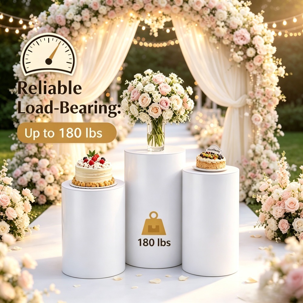 3/5Pcs White Cylinder Pedestal - Event Support recension och pris