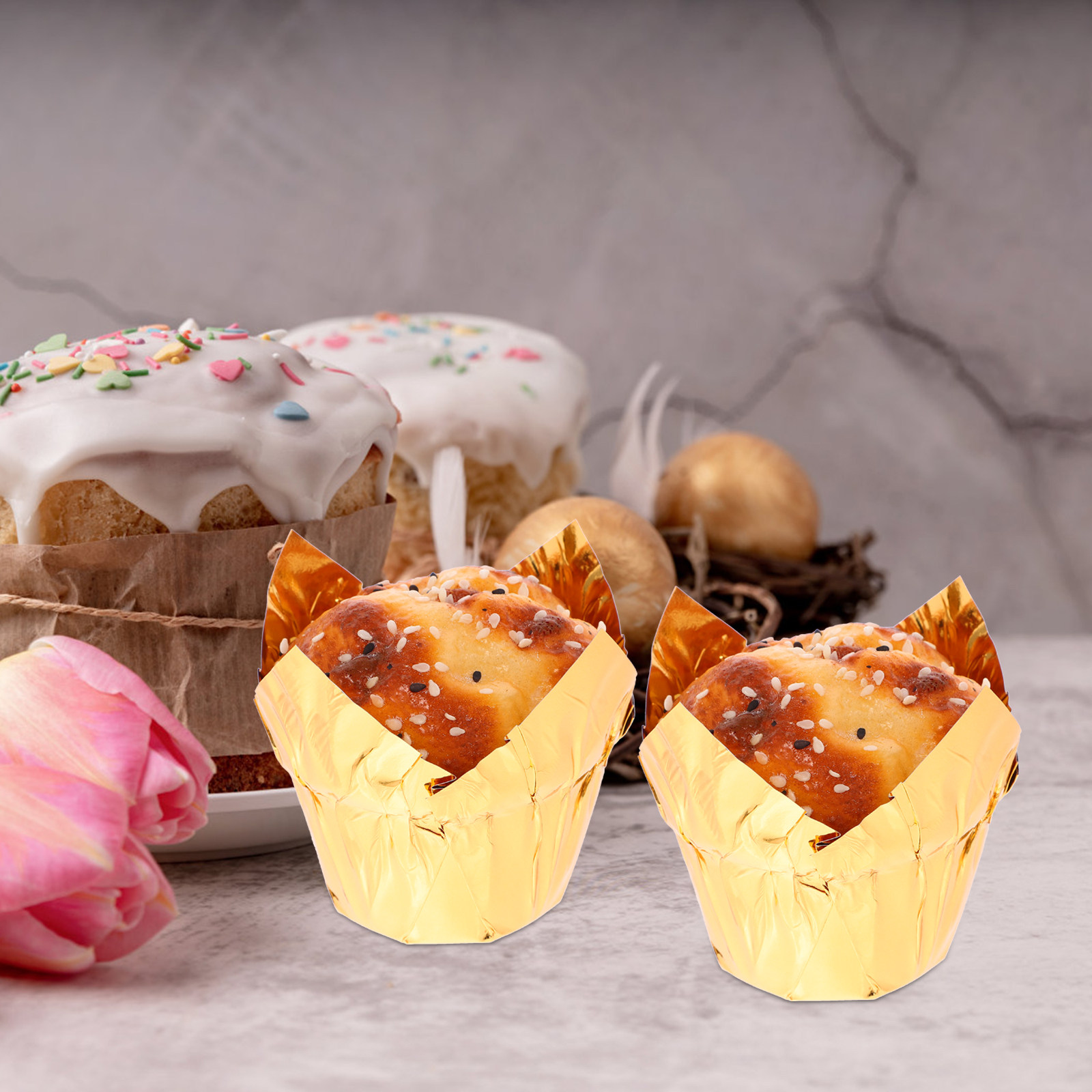 50Pcs Muffin Cup Heat-Resistan - Plastic Cup 50Pcs recension och pris