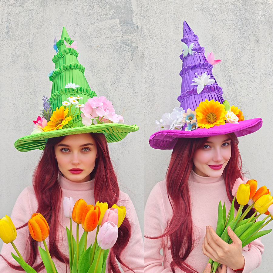 Easter Witch Hat Magic Girl Ha - Party Hat Cone recension och pris
