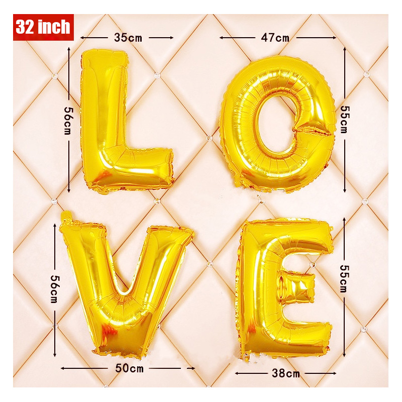 16 32 40 Inch Foil Letter Ball - Event Z recension och pris