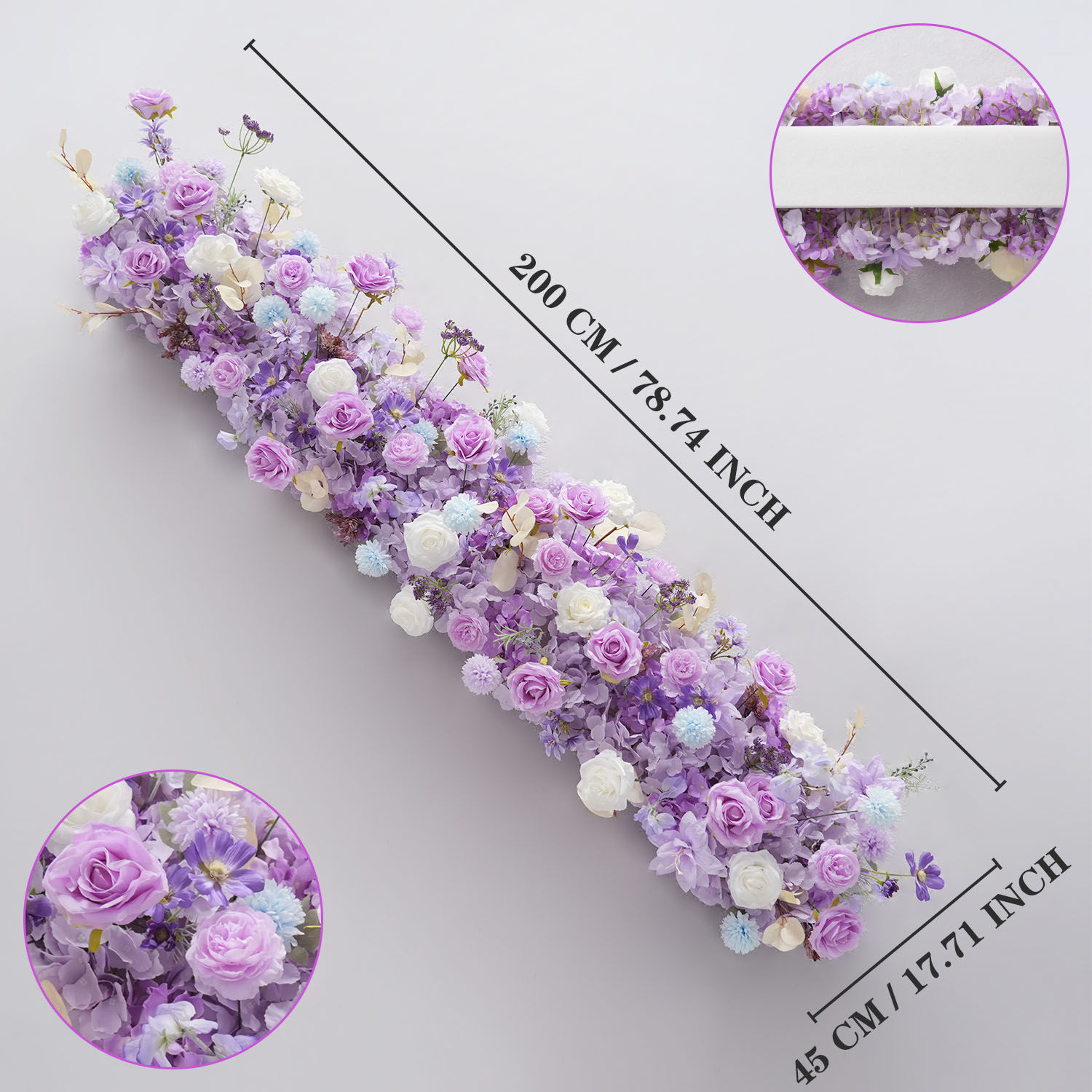 Uflower Purple Artificial Flow - Flower Wall Panel recension och pris