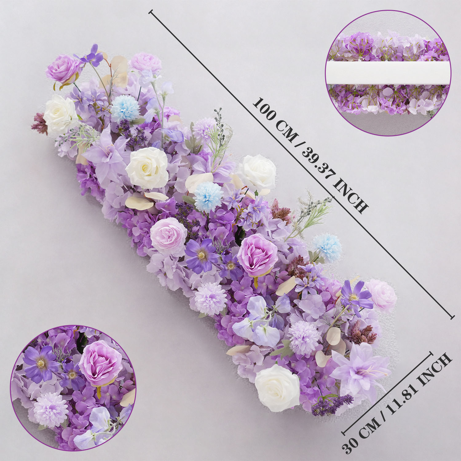Uflower Purple Artificial Flow - Flower Wall Panel recension och pris