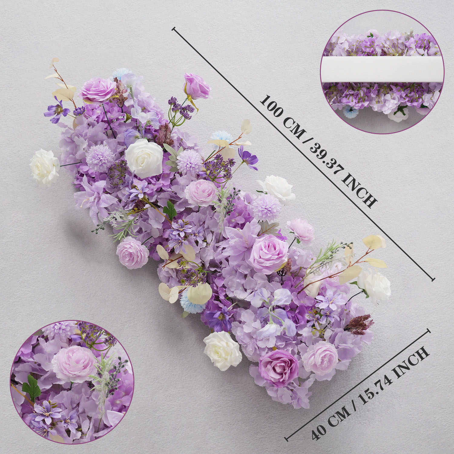 Uflower Purple Artificial Flow - Flower Wall Panel recension och pris