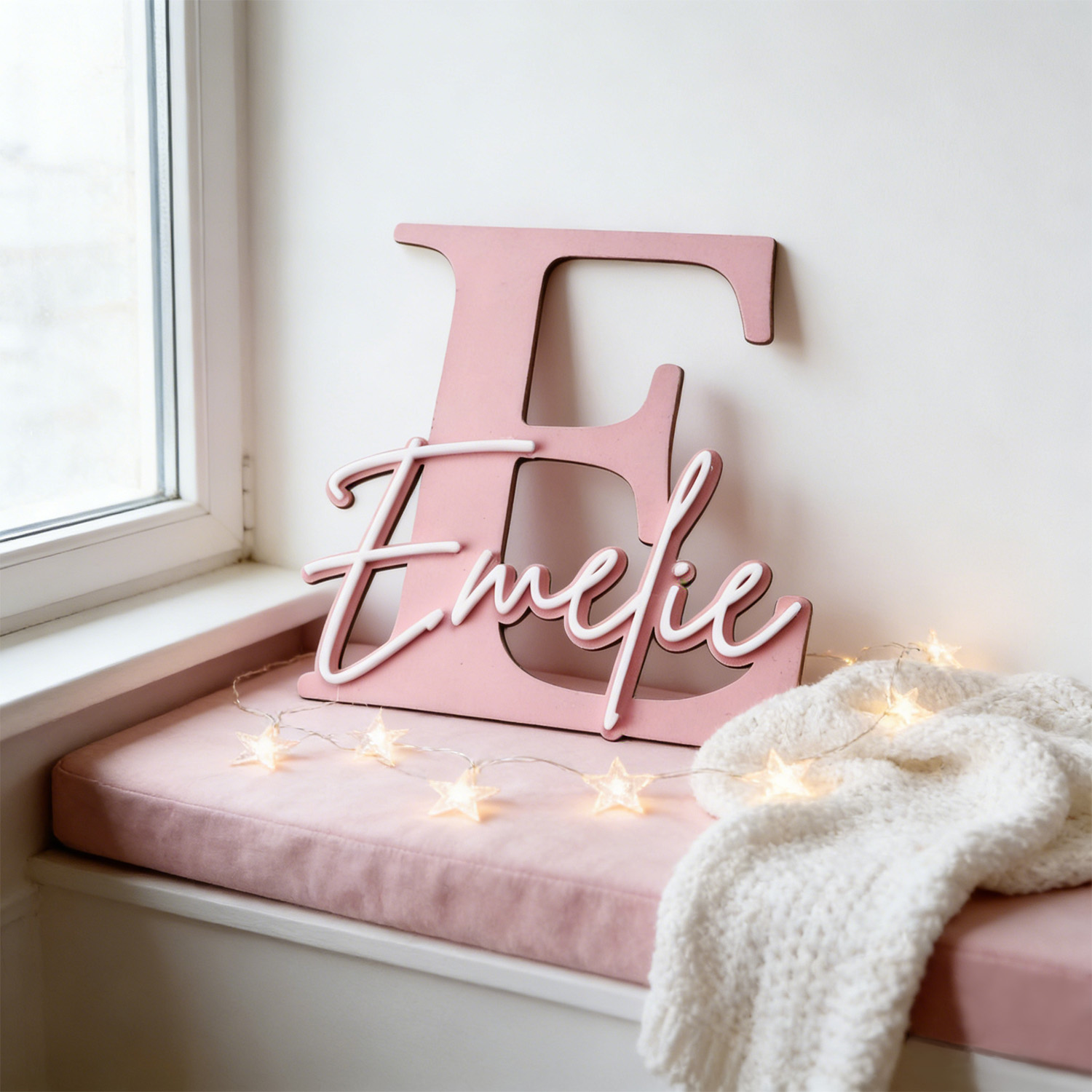1pc Double-layer Wooden Name D - Eve Party recension och pris