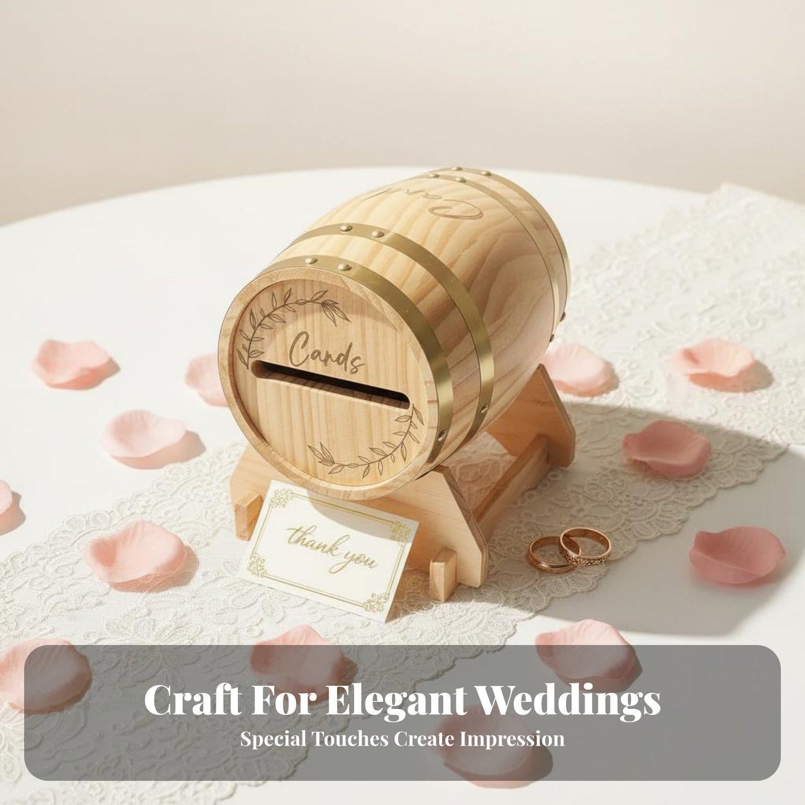 Rustic Solid Wood Card Box Bar - Event Party Box recension och pris