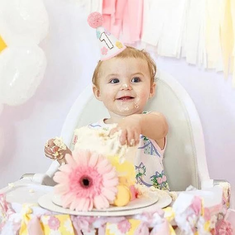 Colorful Flower 1st Half Birth - Party Hat Cone recension och pris
