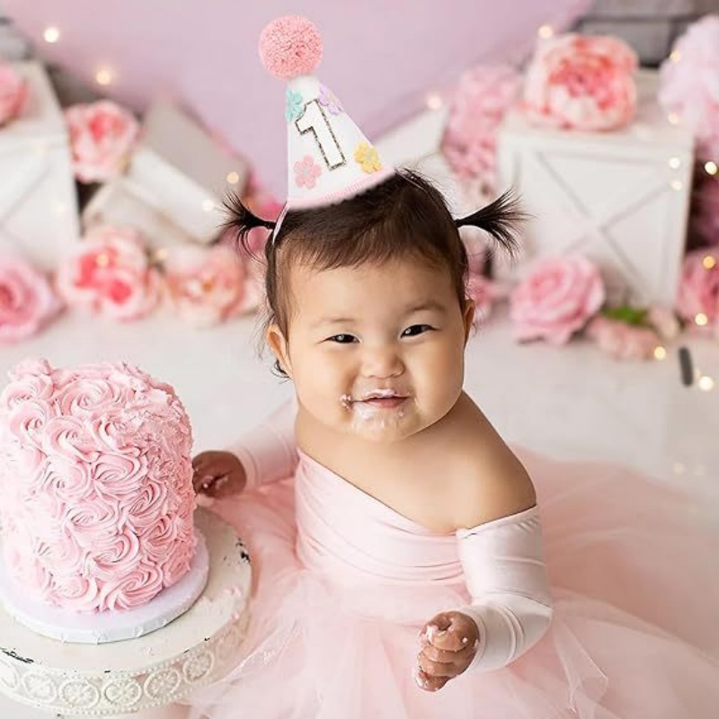 Colorful Flower 1st Half Birth - Party Hat Cone recension och pris